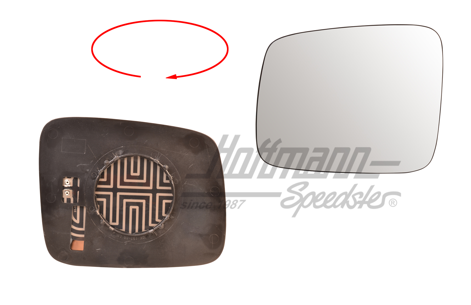 Spiegelglas, elektrisch, plan, links | 701 857 521 A | 408-6713-01