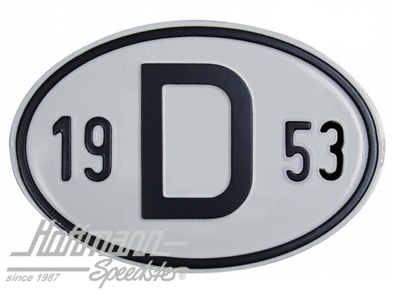 Nationalitätsschild "D", "1953", Alu |  | 020-2396-53