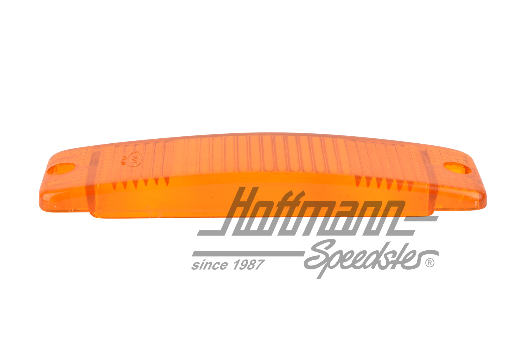 Blinkerglas, gewölbt, orange, Export