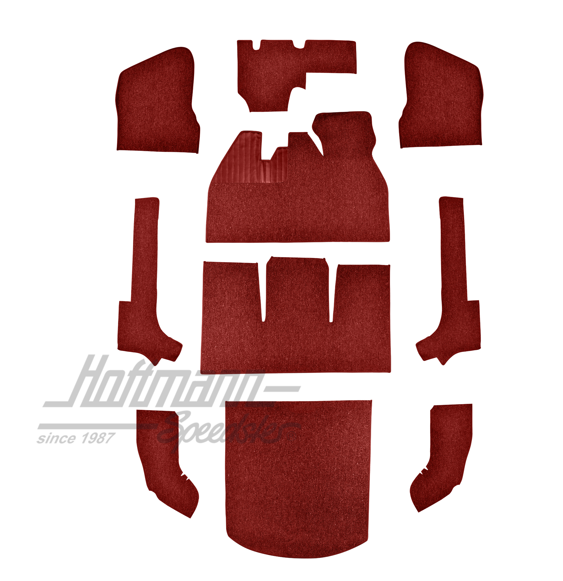 Teppichsatz, Cabrio, 56-64, Haargarn, rot |  | 026-5042-06