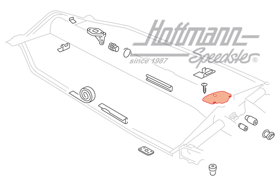 Deckel, Rahmentunnel, hinten, 8.65-