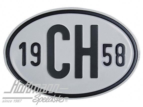 Nationalitätsschild "CH", "1958", Alu |  | 020-2401-58