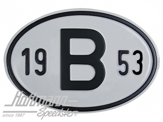 Nationalitätsschild "B", "1953", Alu |  | 020-2397-53