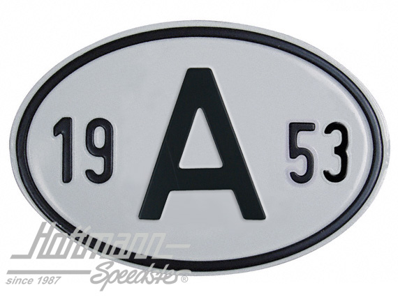 Nationalitätsschild "A", "1953", Alu |  | 020-2398-53