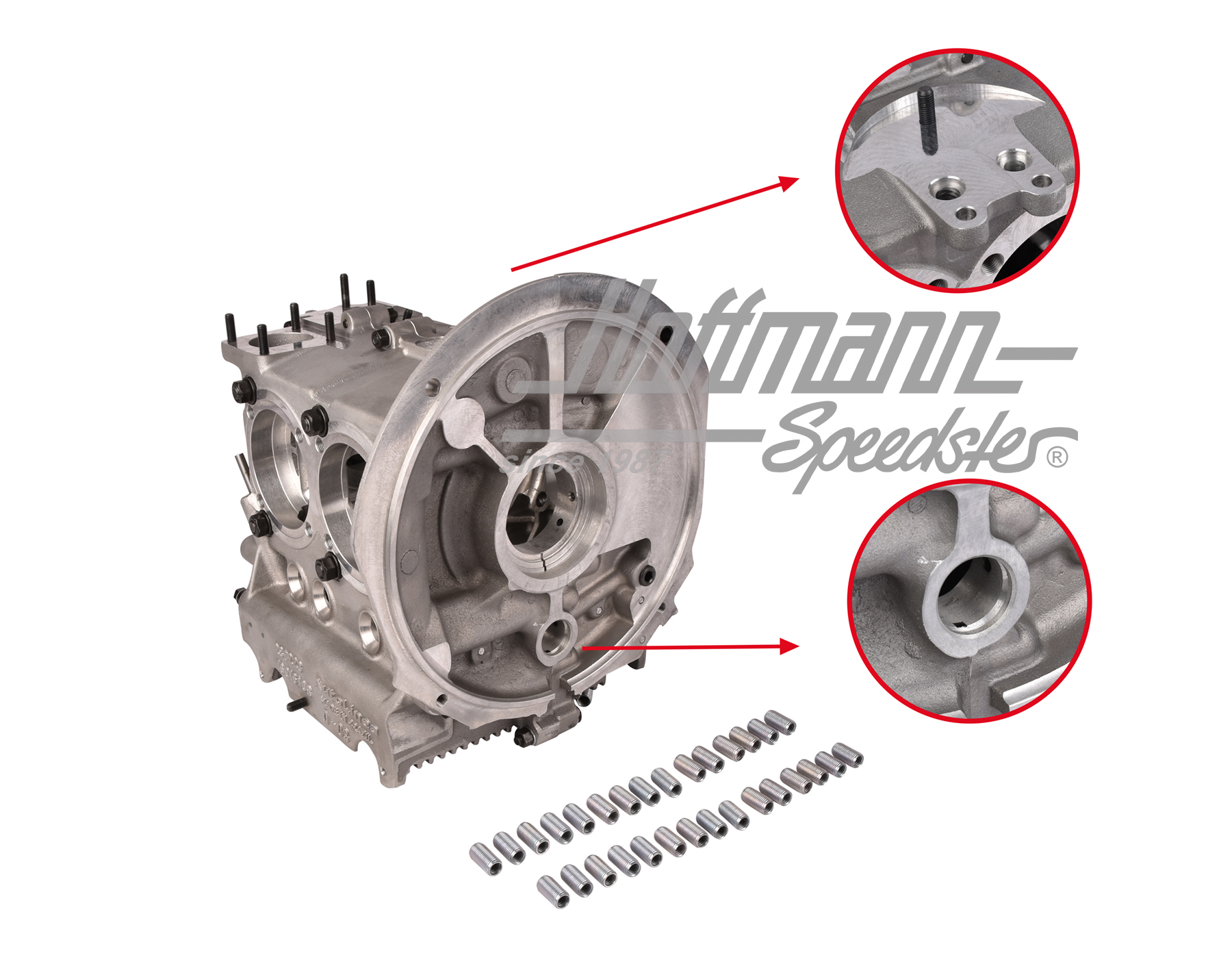 Kurbelgehäuse, 90.5/92mm, 69-86Hub, ALU | 043 101 025 ALU 96mm | 010-0003-50