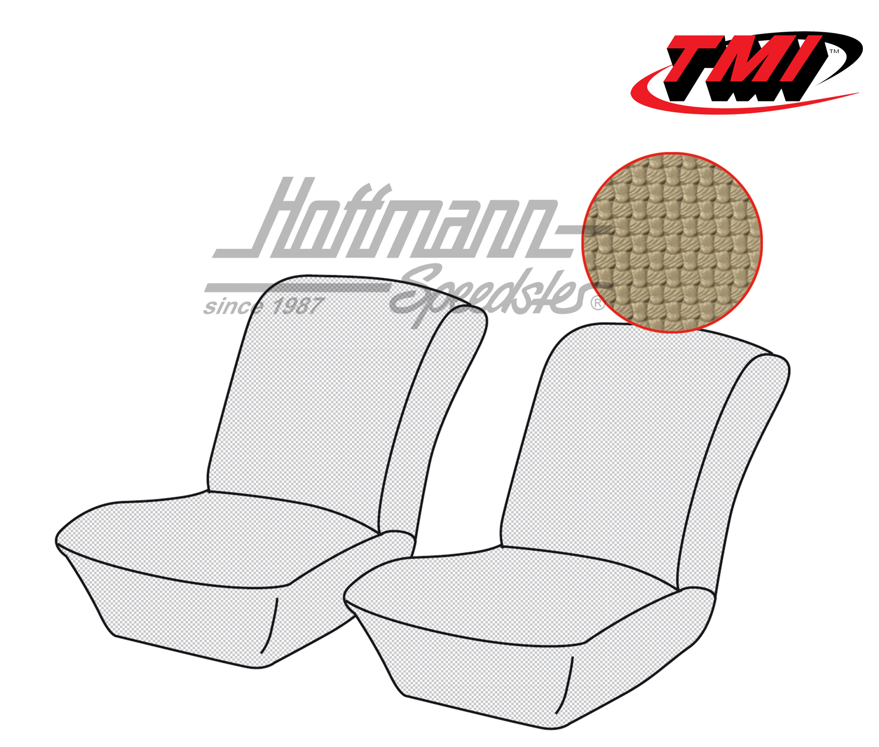 Sitzbezüge, vorne, Kübel, beige (Korb.) | 43-1403-04 | 080-5043-04