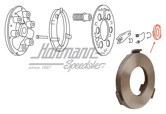 Ring, Druckplatte, 3 Arme/Ausrücklager | 111 141 125 A | 020-4525-50