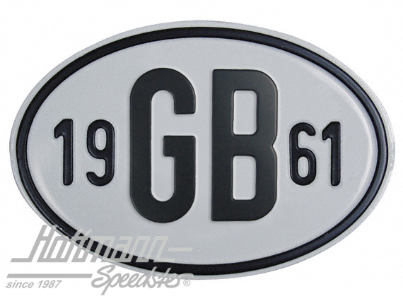 Nationalitätsschild "GB", "1961", Alu |  | 020-2404-61