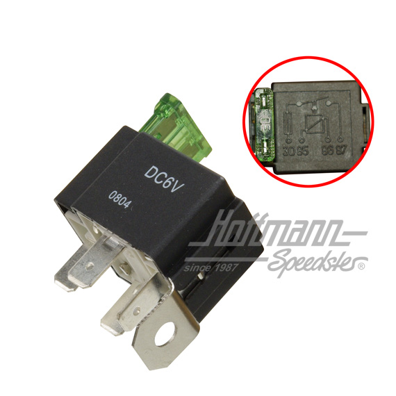 Relais, 6 Volt, mit Sicherung 30A | 0681-5 | 020-2429-04