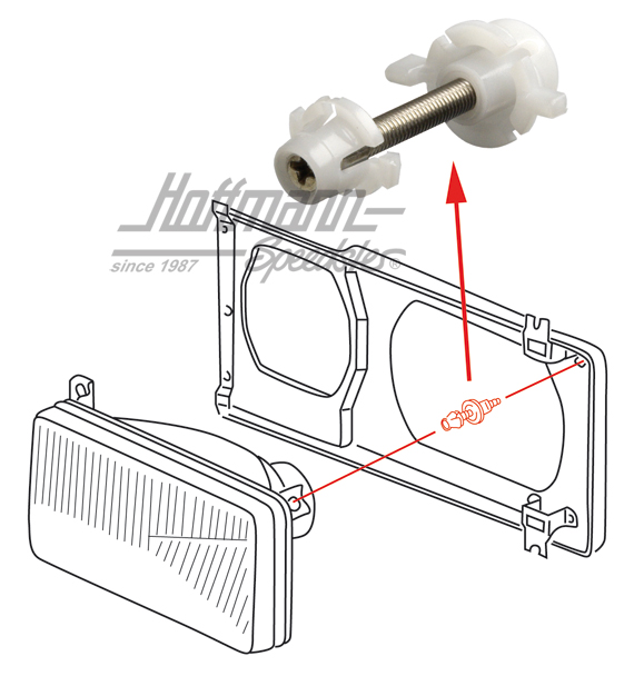 Einstellschraube, Scheinwerfer, horizontal | 255 941 141 C | 340-4970-12