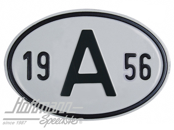 Nationalitätsschild "A", "1956", Alu |  | 020-2398-56