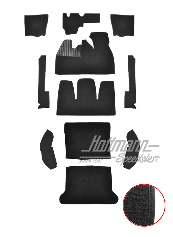 Teppichsatz für Limousine, 8.68-7.72, schwarz |  | 026-5521