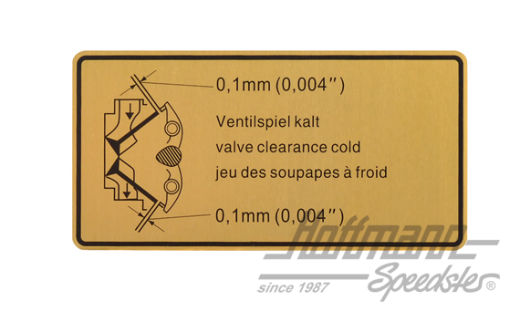 Aufkleber "Ventilspiel", 911, 65-89 | 901 006 503 00 | 580-8030