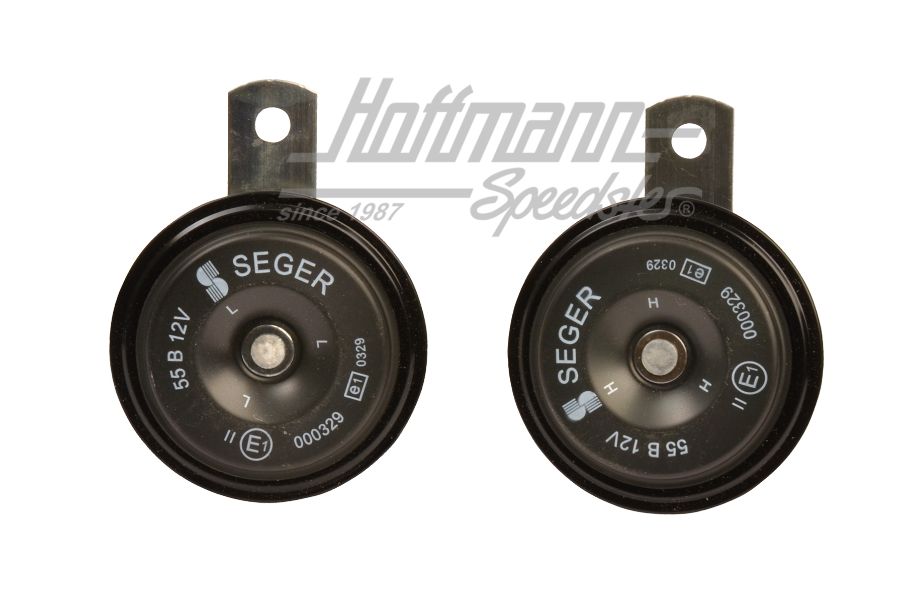 Hupe, Paar, Mini, 75mm, schwarz, 12V | 55BO 1200K | 200-8040