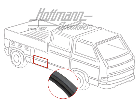 Stauraumdichtung, Bus T3 Pritsche | 245 829 571 A | 350-2010