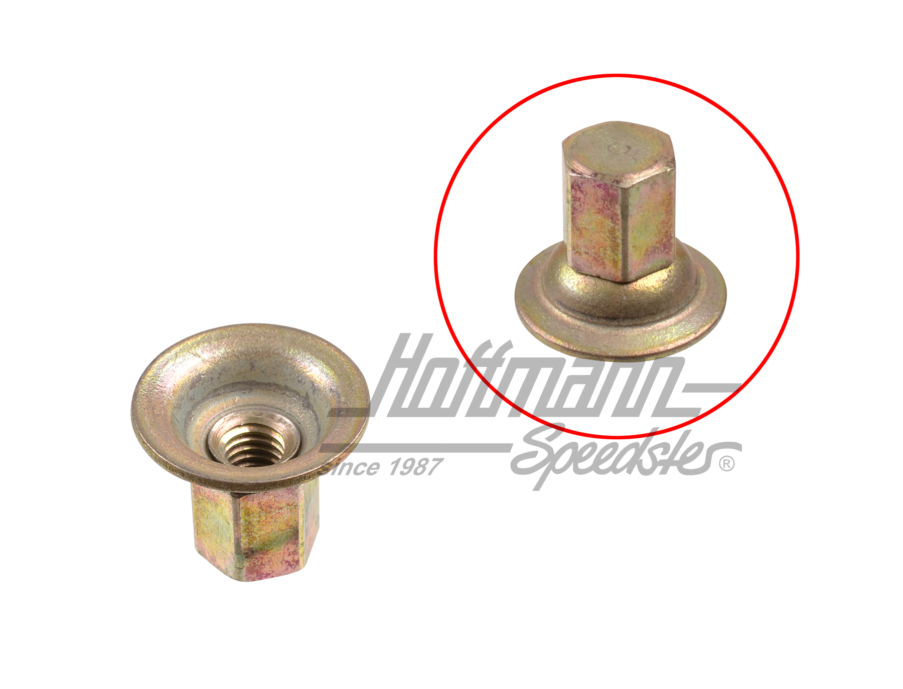 Hutmutter, Bolzen, Türfänger, Bus T4 | 701 837 270 A | 408-1304