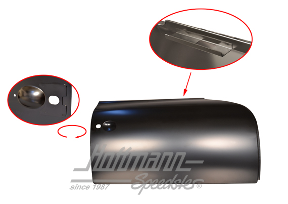 Türaußenhaut, komplett, 356 A/C, rechts, Top-Qualität | PCG 531 004 05 | 510-0302-20