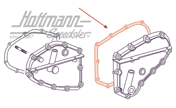 Dichtung, Kettengehäuse, 65-67, rechts
