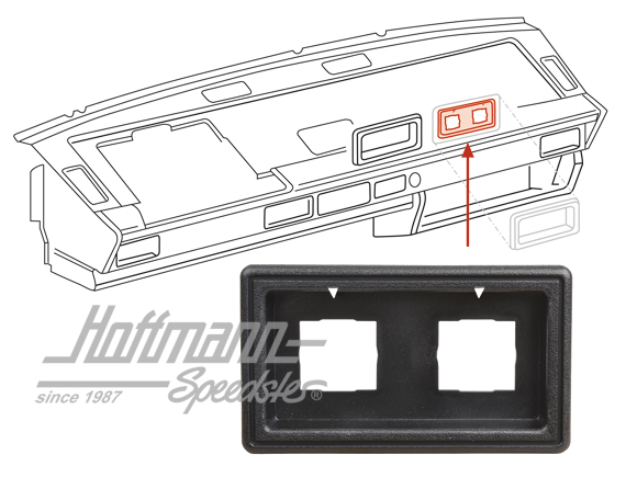 Blende, Schalter Klimaanlage, schwarz | 253 919 385 A | 360-0230-08