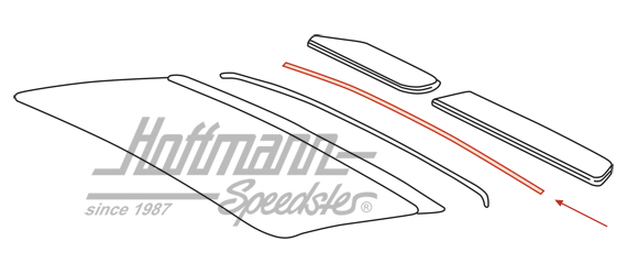 Dichtung, Schiebedach, hinten, 356/911