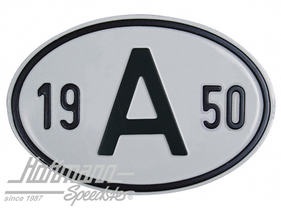 Nationalitätsschild "A", "1950", Alu |  | 020-2398-50
