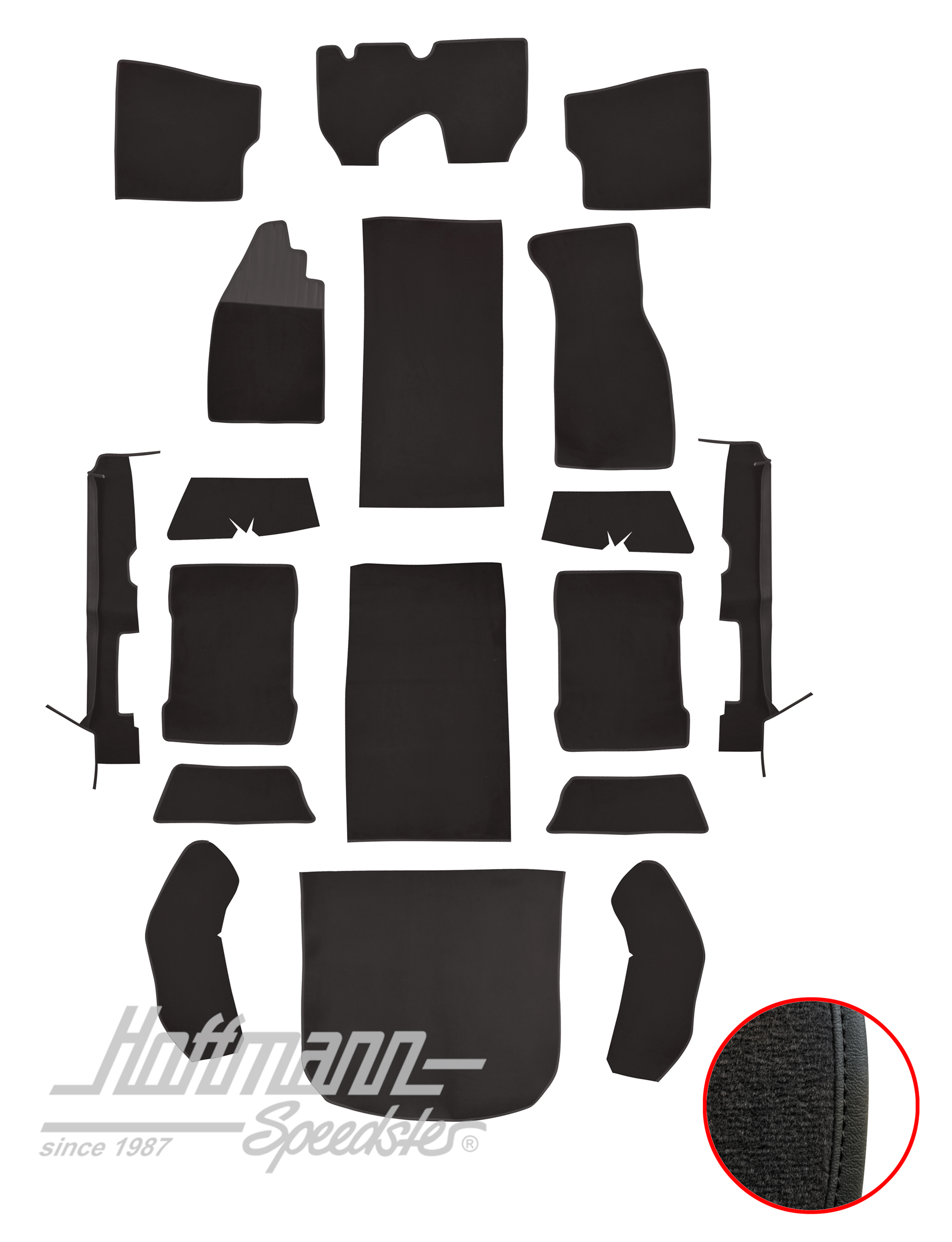Teppichsatz für Limousine, 8.72-, schwarz |  | 026-5821