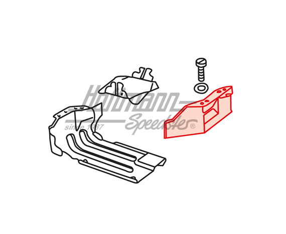 Luftleitblech, hinten, links, schwarz