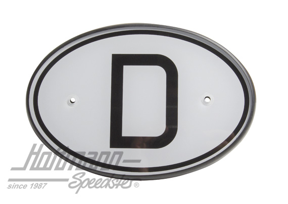 Nationalitätsschild "D", Plexiglas | --- --- --- | 020-2395-10