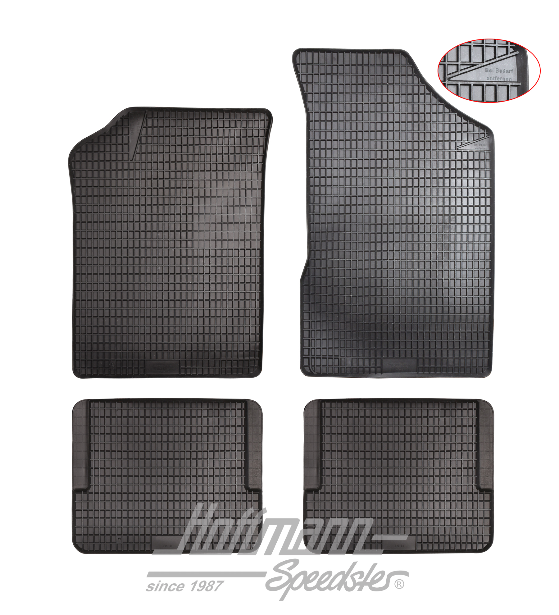 Gummimattensatz, schwarz, 4tlg., Golf 2 | 453 011 | 200-6003