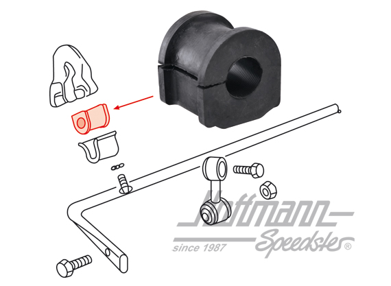 Gummilager, Stabilisator, V/H, 20mm