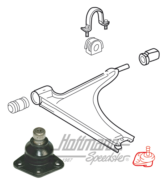 Führungsgelenk, Querlenker, 17mm | 171 407 365 F | 140-0625