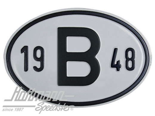 Nationalitätsschild "B", "1948", Alu |  | 020-2397-48