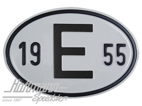 Nationalitätsschild "E", "1955", Alu |  | 020-2403-55