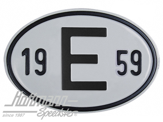 Nationalitätsschild "E", "1959", Alu |  | 020-2403-59