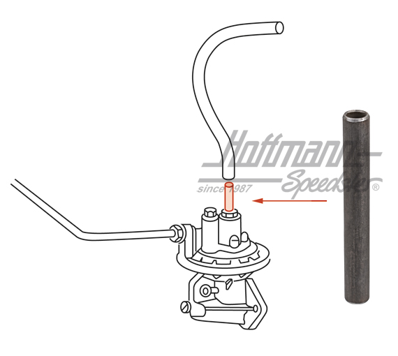 Anschlussrohr, Benzinpumpe, 22KW/30PS | 111 127 505 | 020-0810-40