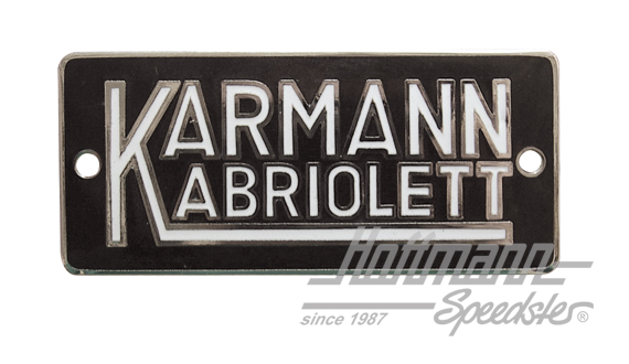 Karmann Emblem "Karmann Kabriolett" | 151-901 | 020-6084