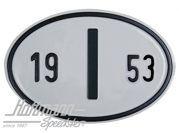 Nationalitätsschild "I", "1953", Alu |  | 020-2402-53