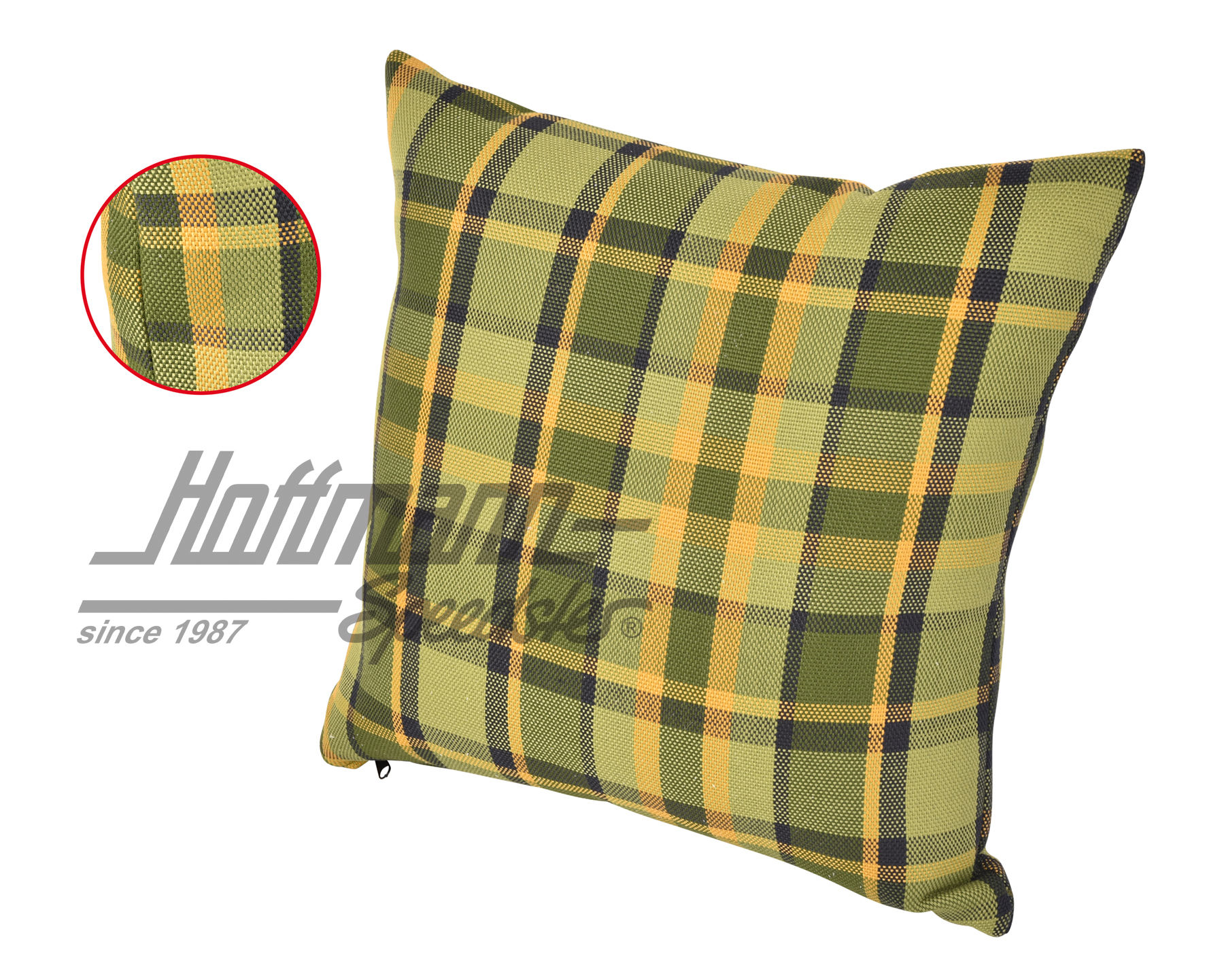 Kissen, Westfalia, grün/gelb, 39x39cm |  | 098-1310-56