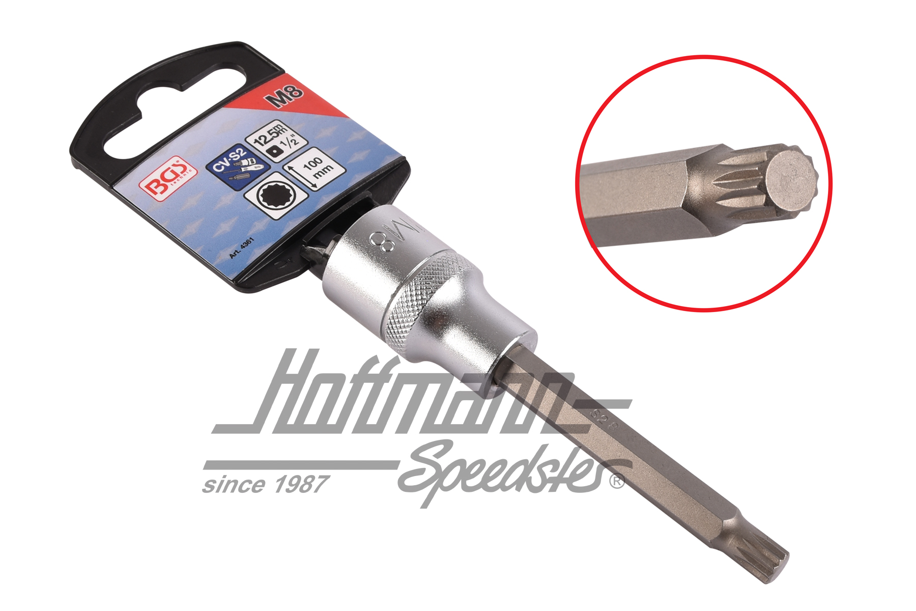 Vielzahn-Nuss M8, mit 1/2"Steckanschluss |  | 027-0480
