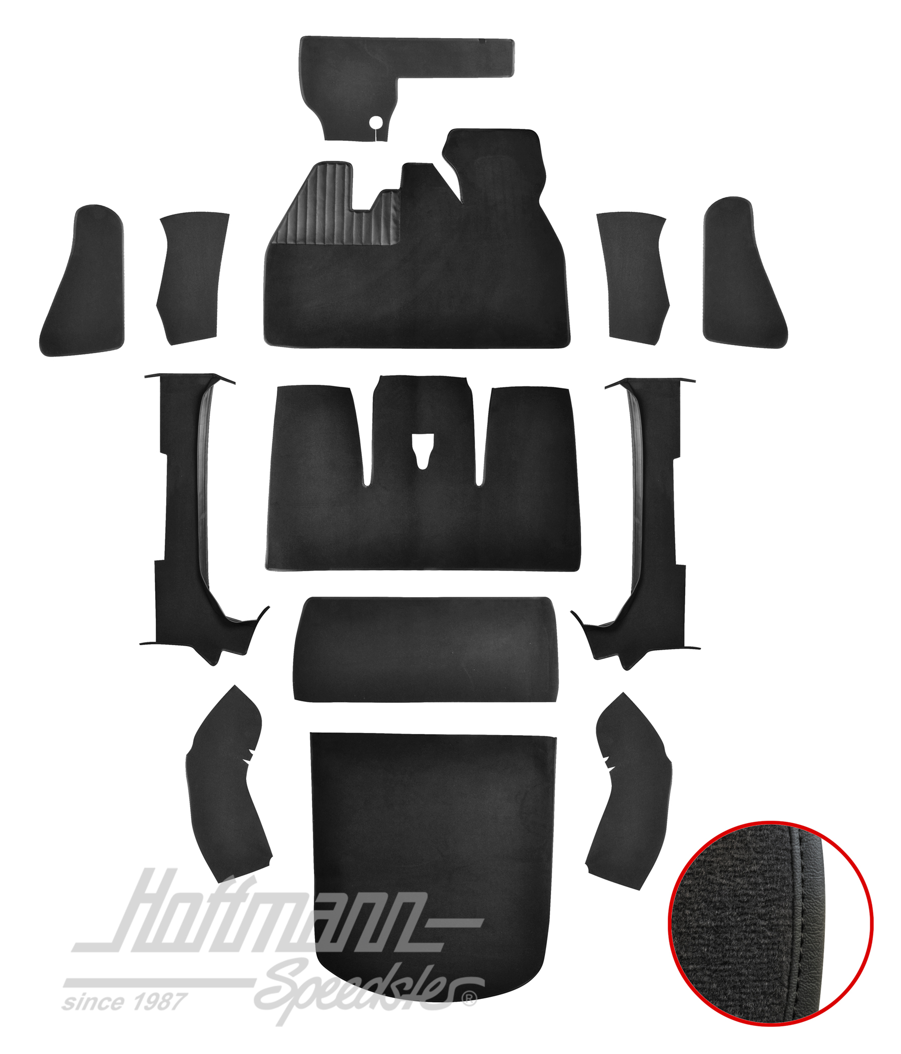 Teppichsatz für Cabrio, 1302, schwarz |  | 026-6021