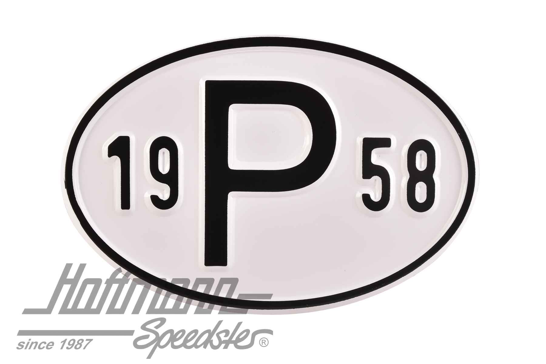 Nationalitätsschild "P", "1958", Alu |  | 020-2405-58