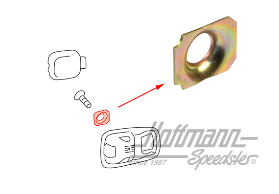 Unterlage, Türöffnerblende/Schraube | 111 837 291 | 020-2321-08
