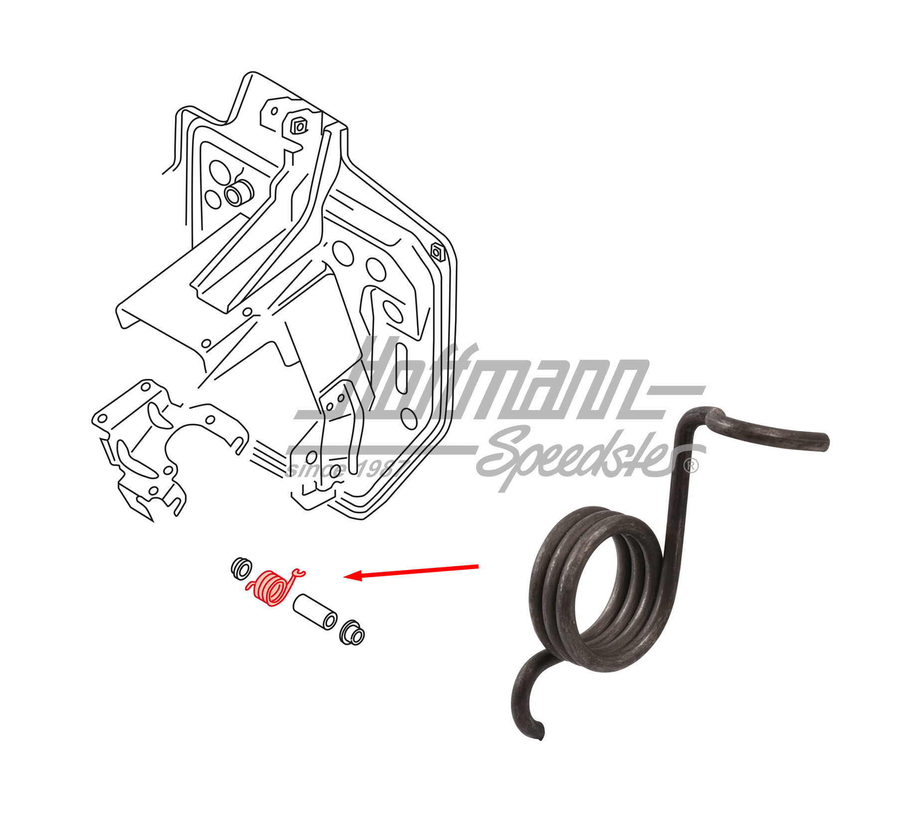 Feder, Gaspedal, Bus T4 TDI | 701 721 549 A | 407-1020-70
