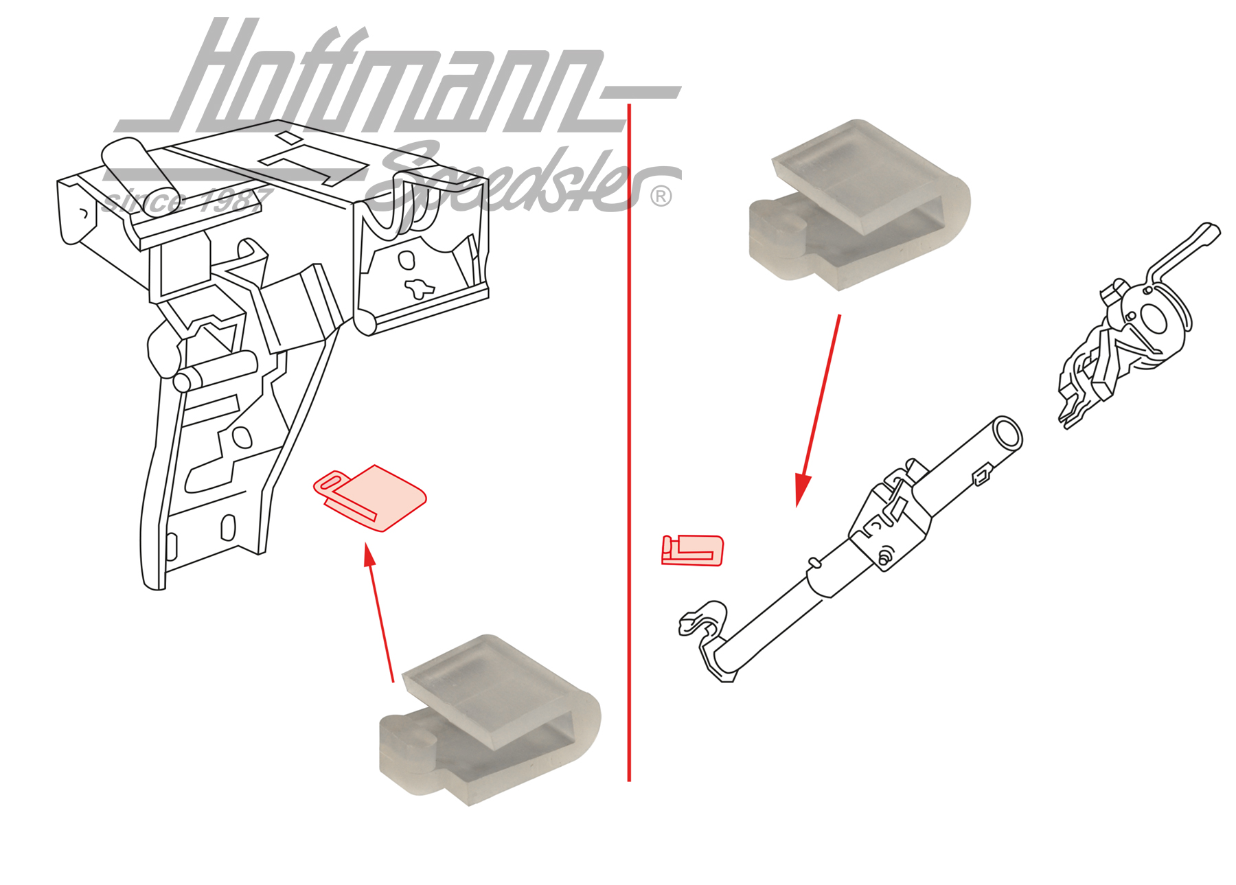 Anschlagpuffer,Pedal/Mantelrohr | 171 721 989 | 170-0900-10