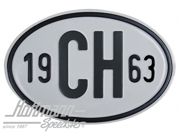 Nationalitätsschild "CH", "1963", Alu |  | 020-2401-63