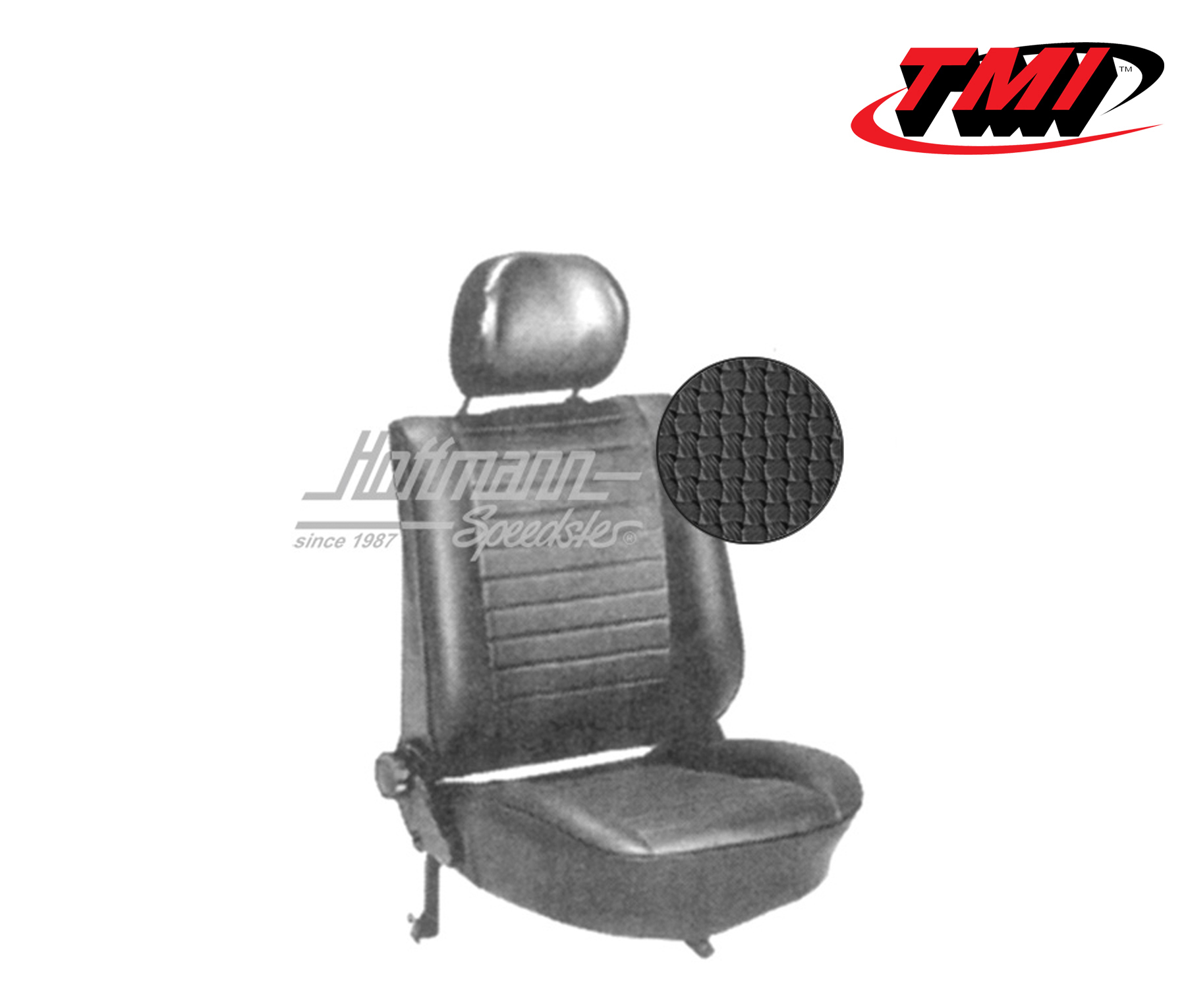 Sitzbezüge, Limousine, 8.76-, Korbmuster, schwarz | 43-1129-01 | 055-5440