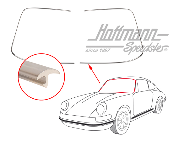 Zierrahmen Alu, Frontscheibe, silber