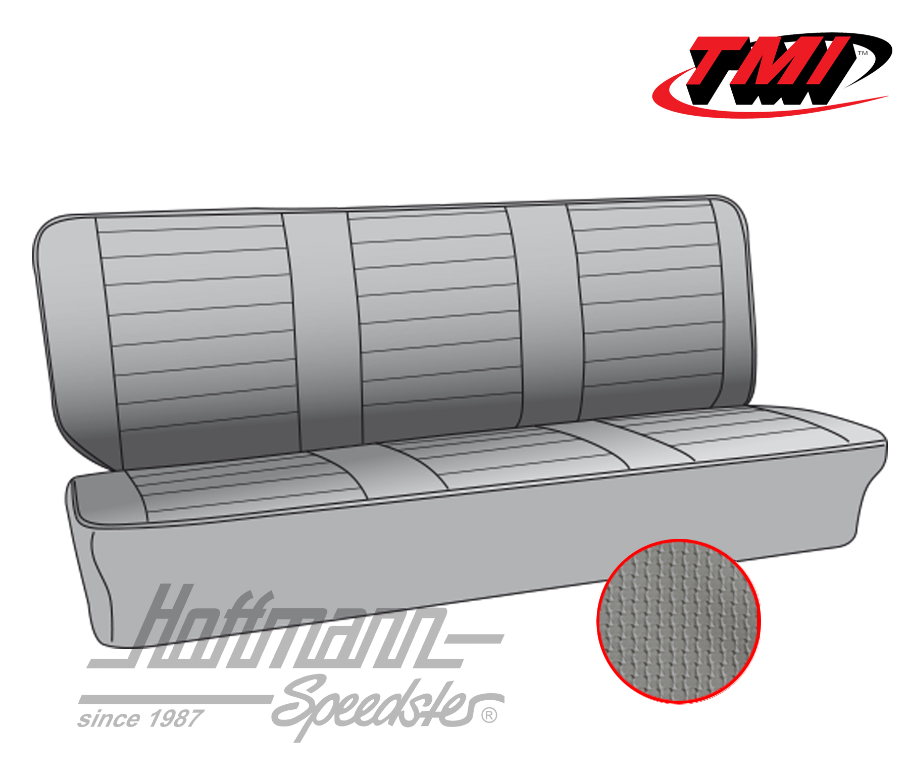 Sitzbezüge, Rückbank, 73-79, grau | 43-2124-06 | 098-0675-35