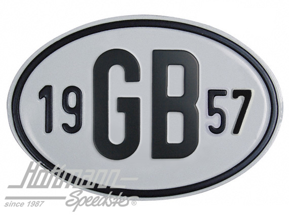Nationalitätsschild "GB", "1957", Alu |  | 020-2404-57