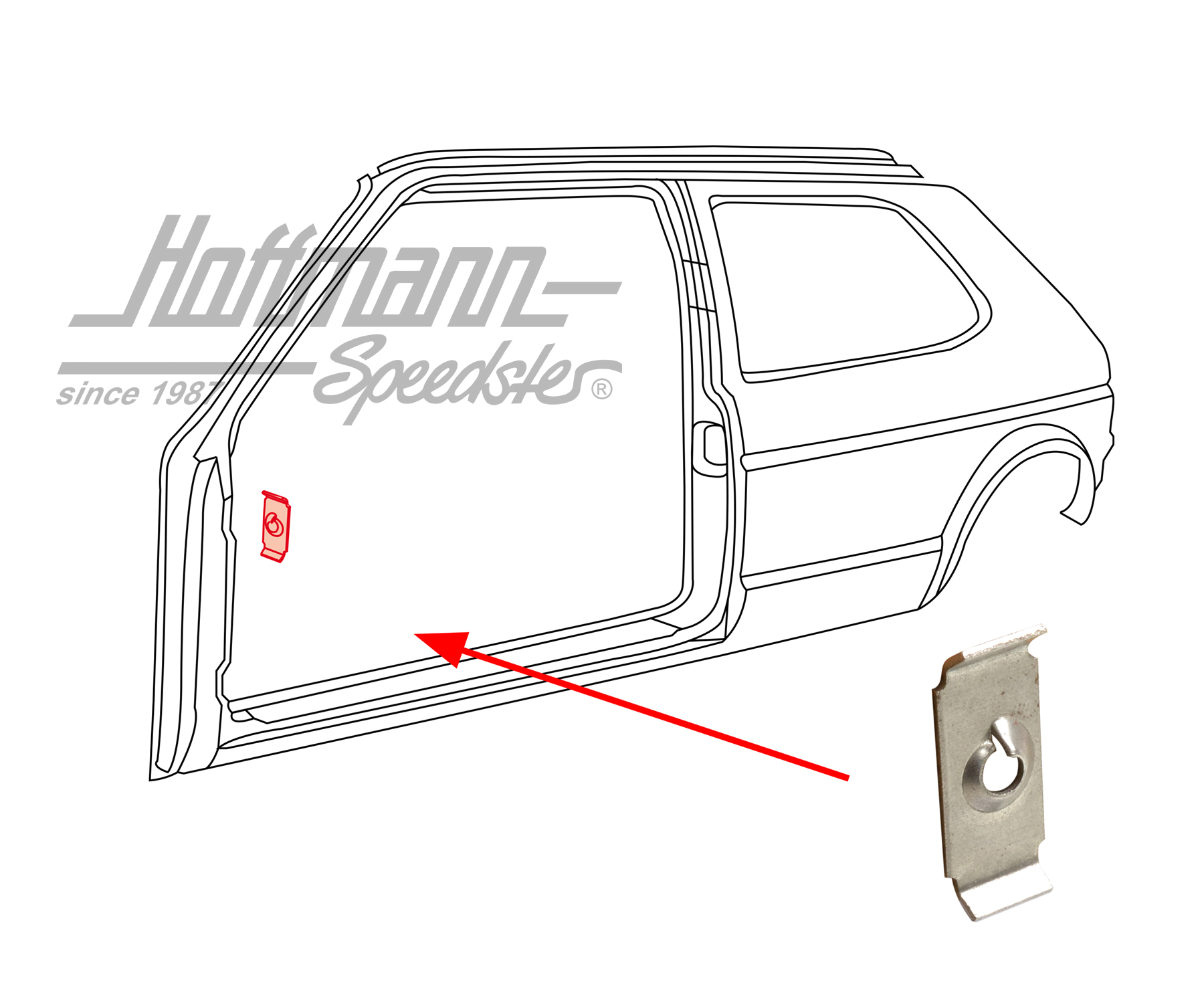 Presslochmutter, A-Säule/Karosserie | 171 805 445 | 180-1920-60